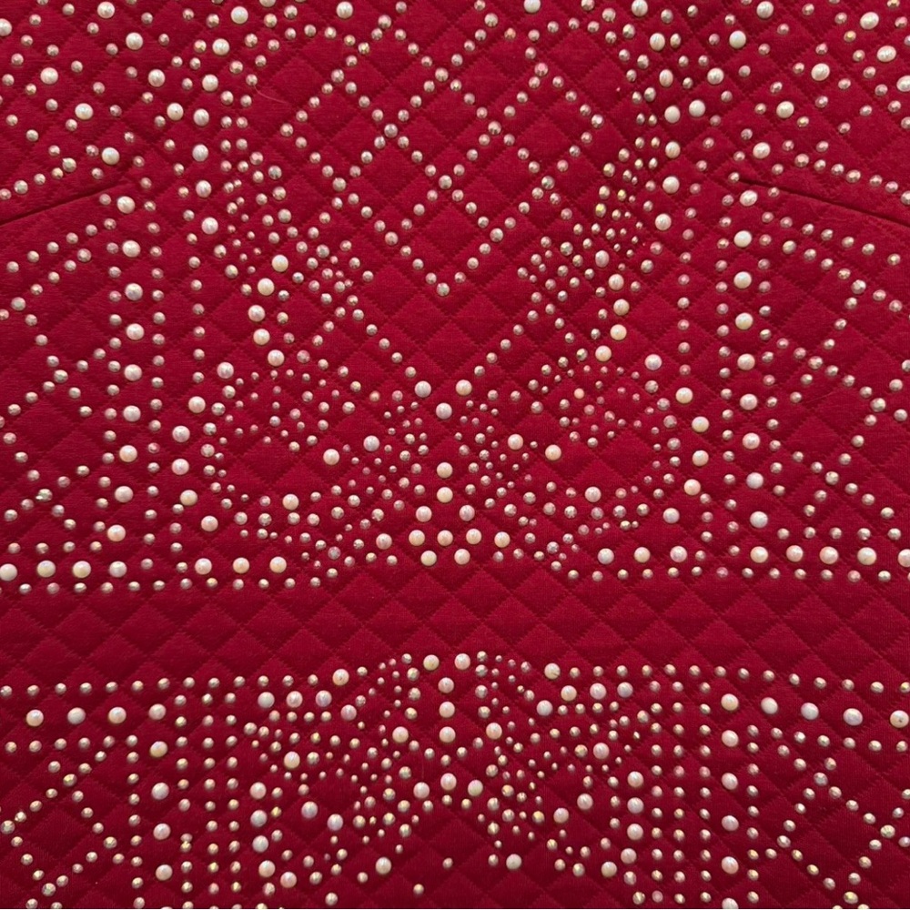 Windsor Red Long Sleeve Studded Dress - Picture 2 of 7